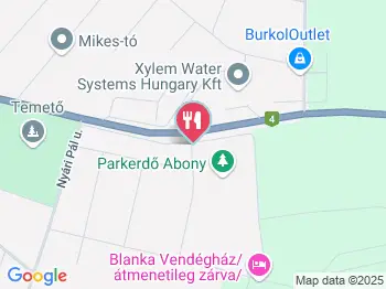 Mészáros Vendéglő Abony a térképen