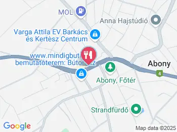 Peze pékség Abony a térképen