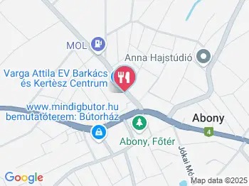 Vali pékség Abony a térképen