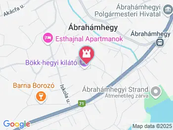 Ábrahámhegyi Panoráma Kilátó Ábrahámhegy a térképen