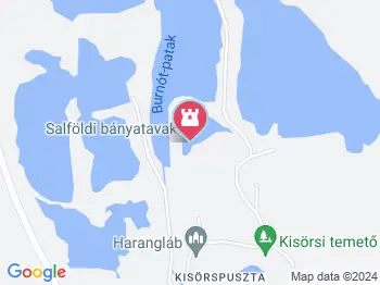 Salföldi bányatavak Ábrahámhegy a térképen