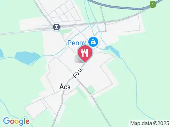 Tóth Vendéglő Ács a térképen