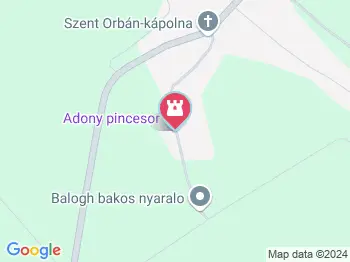 Adony pincesor Adony a térképen