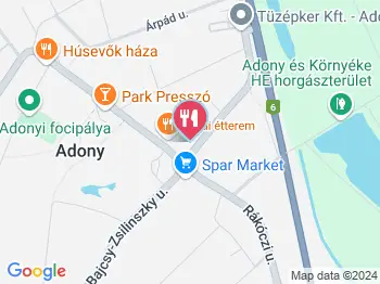 Megálló Étterem & Pizzéria Adony a térképen