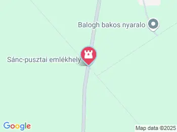 Sánc-pusztai emlékhely Adony a térképen