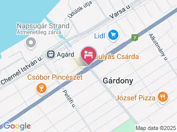 Bagolyvár Vendégház Agárd a térképen