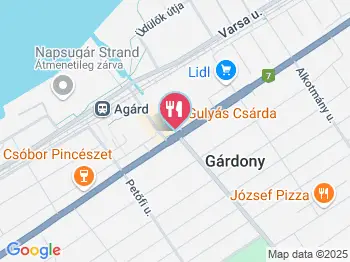 Gulyás Csárda Agárd a térképen