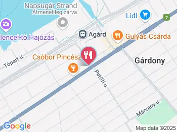 Szomjas Horgász Vendéglő Agárd a térképen