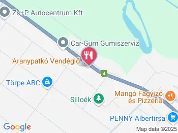 Aranypatkó Vendéglő Albertirsa a térképen