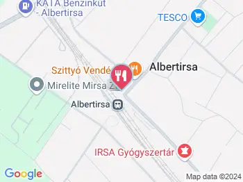 Totós kocsma Albertirsa a térképen