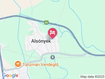 Vadászkürt Vendégfogadó Alsónyék a térképen