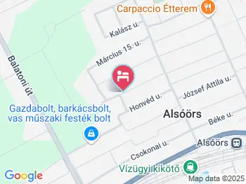 Misi Vendégház Alsóörs a térképen