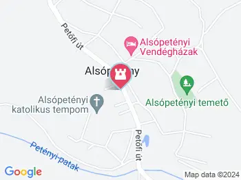 Rózsavilág Alsópetény a térképen