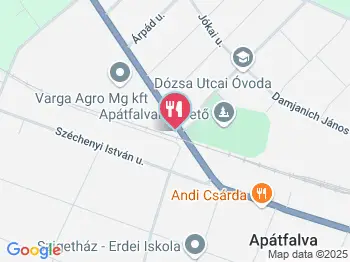 Kiserdő Csárda Apátfalva a térképen