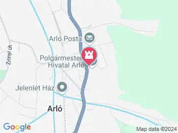 Tájház és Könyvtár Arló a térképen