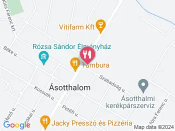 Tambura Ásotthalom a térképen