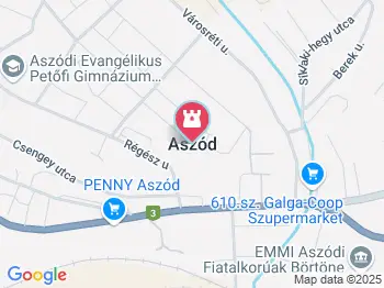 Mészárszék emlékmű Aszód a térképen
