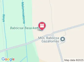 Basakert Babócsa a térképen
