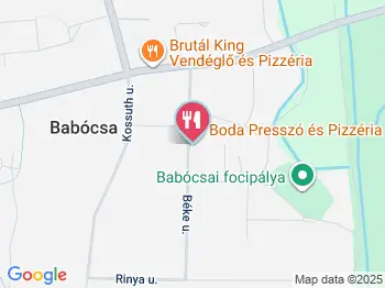 Boda Presszó és Pizzéria Babócsa a térképen