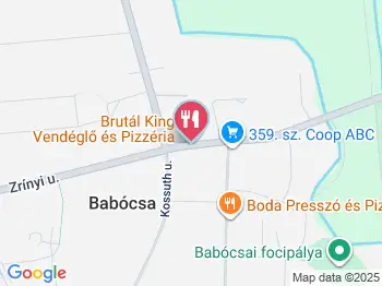 Brutál King Vendéglő és Pizzéria Babócsa a térképen