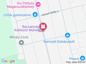 Kékfestőműhely Bácsalmás a térképen