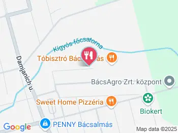 Tóbisztró Bácsalmás a térképen