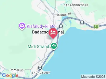 Neptun Panzió Badacsony a térképen