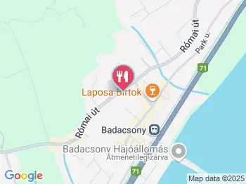 Raklap Bor-Bár Badacsony a térképen