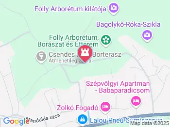 Folly Arborétum Badacsonyörs a térképen