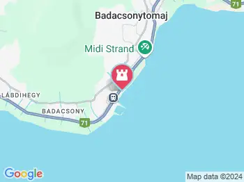 Badacsony strand Badacsonytomaj a térképen