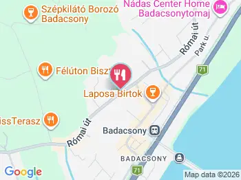Badacsonyi borterasz - HedoNick Pince Badacsonytomaj a térképen