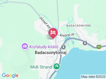 Rodoli Vendégház Badacsonytomaj a térképen