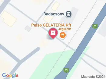 Szőlőfürtöt tartó kéz Badacsonytomaj a térképen