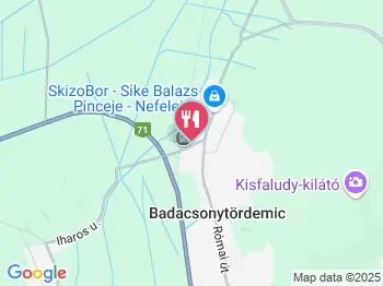 Andreas Wellness & Borház Panzió Badacsonytördemic a térképen