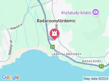 Nádi szél Vízitúra Tanösvény Badacsonytördemic a térképen