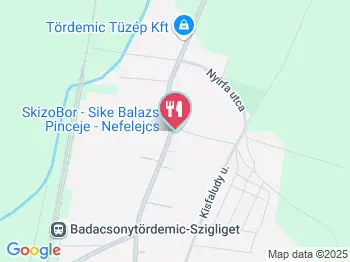 Nefelejcs Vendéglő Badacsonytördemic a térképen