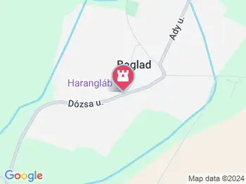 Harangláb Baglad a térképen