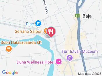 Club9 Pub & Pizzéria Baja a térképen