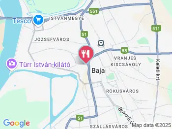 Gimi Kávézó, Panzió & Étterem Baja a térképen