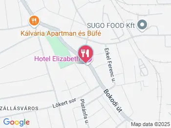 Hotel Elizabeth Étterme Baja a térképen