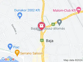 Jelky András-szobor Baja a térképen