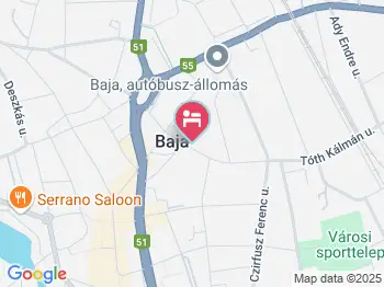 Kaiser Panzió Baja a térképen