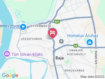 Kaméleon Panzió Baja a térképen