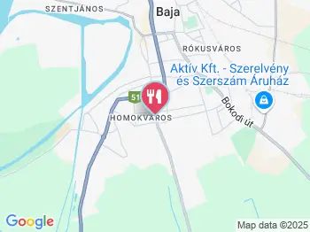 Korona Étterem Baja a térképen