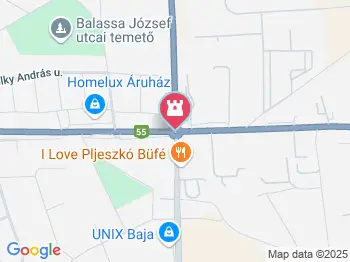 Óriás bogrács Baja a térképen