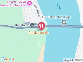 Potykacsárda Baja a térképen