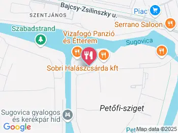 Sobri Halászcsárda Baja a térképen