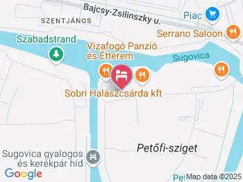 Sobri Halászcsárda Panzió Baja a térképen