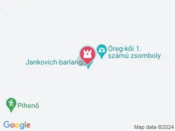 Jankovich-barlang Bajót a térképen