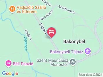 Borostyán Vendégház Bakonybél a térképen